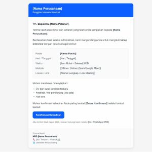 Template Email Profesional Simpel Siap Pakai